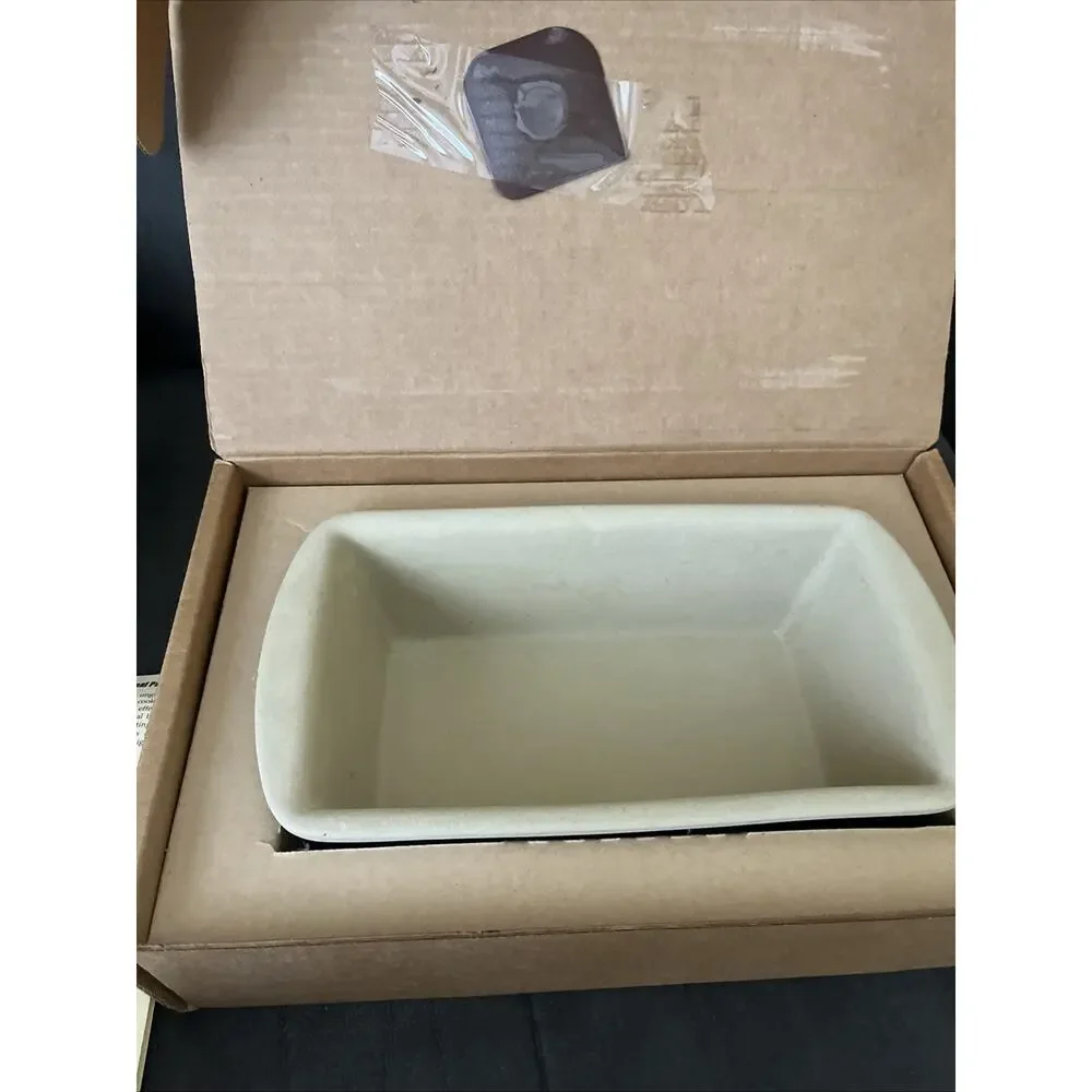 The Pampered Chef Stoneware Mini Loaf Pan Classics Collection 1417 never used